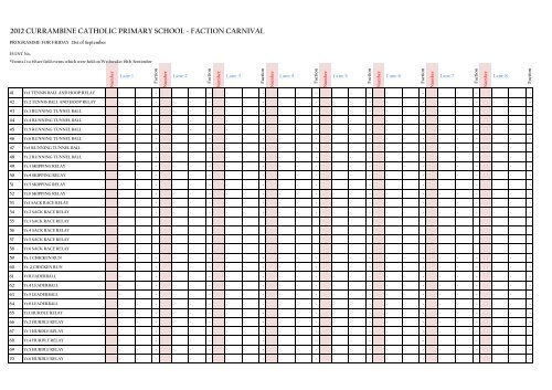 Complete Year 6 Team Games - Currambine Catholic Primary School