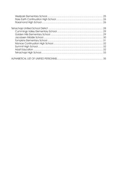 Unified School Districts - Kern County Superintendent of Schools