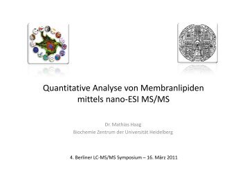 Quantitative Analyse von Membranlipiden mittels nano ... - AB Sciex