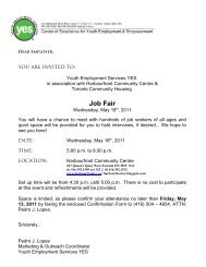 Job Fair Invitation letter - Waterfront BIA