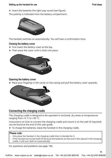 Siemens Gigaset C475IP - C47 User Manual (PDF) - VoIPon.co.uk