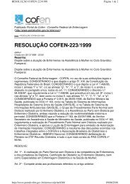 RESOLUÃÃO COFEN-223/1999 - COREN-MG