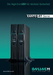 Datenblatt XANTO RT - Online USV Systeme