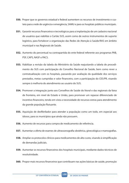 RelatÃ³rio Final - 10Âª ConferÃªncia Estadual de SaÃºde - Governo do ...