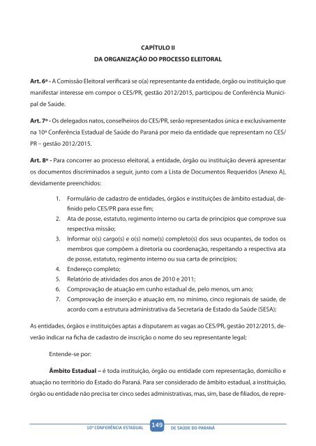 RelatÃ³rio Final - 10Âª ConferÃªncia Estadual de SaÃºde - Governo do ...