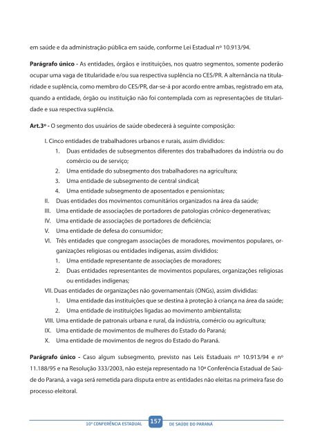 RelatÃ³rio Final - 10Âª ConferÃªncia Estadual de SaÃºde - Governo do ...