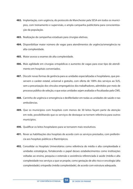 RelatÃ³rio Final - 10Âª ConferÃªncia Estadual de SaÃºde - Governo do ...