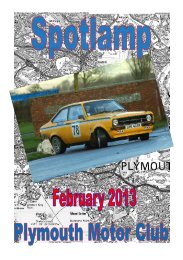 February - Plymouth Motor Club
