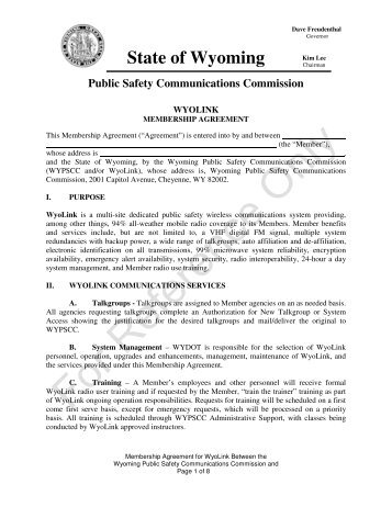 WyoLink Membership Agreement-PDF Document