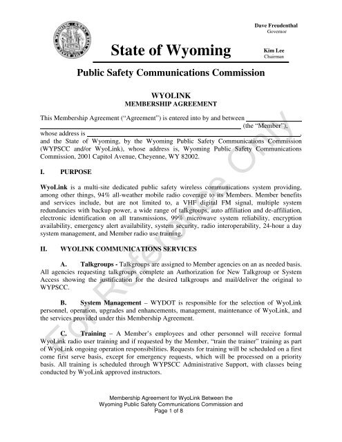 WyoLink Membership Agreement-PDF Document