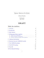 Sparse Matrices In Scilab
