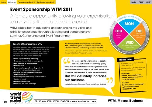 Sponsorship Brochure - World Travel Market