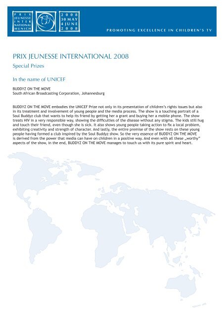 Winners - Prix Jeunesse International