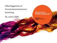 OffentliggÃ¸relse af Forsvarskommissionens beretning 26. marts 2009