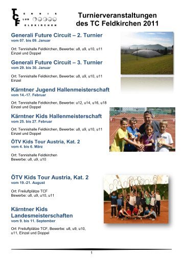 Turnierveranstaltungen des TC Feldkirchen 2011 - Tennisclub ...