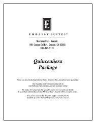 Quinceanera Package (PDF) - Embassy Suites