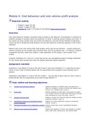 Module 4: Cost behaviour and cost-volume-profit analysis - PD Net