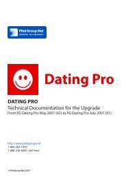 Dating Pro. Technical Documentation for the Upgrade ... - Pilot Group