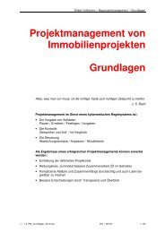 Projektmanagement von Immobilienprojekten ... - Volkmann PM
