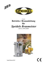 Bedienungsanleitung - Speidels Braumeister