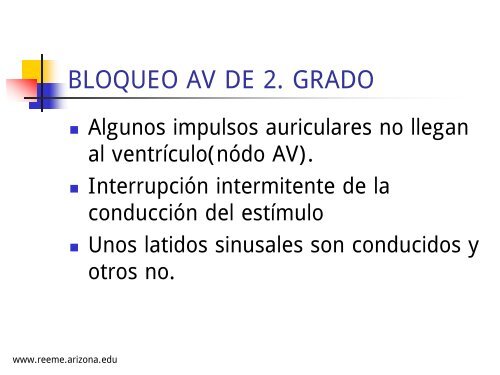 BLOQUEO AURICULOVENTRICULAR - Reeme.arizona.edu