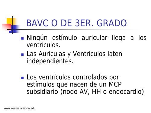 BLOQUEO AURICULOVENTRICULAR - Reeme.arizona.edu