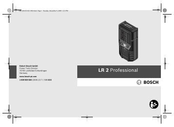 Bosch GL... - LR2 Receiver Instructions - Toolbox
