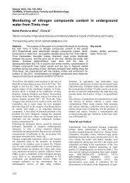 Monitoring of nitrogen compounds content in underground water ...