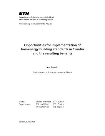 Opportunities for implementation of low-energy building standards in ...