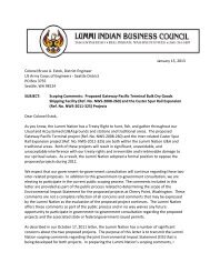 Lummi Indian Business Council - EISs for the Proposed Gateway ...