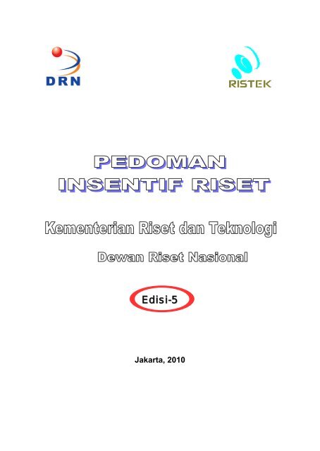 Pedoman Insentif Riset Edisi-5 - Lembaga Penelitian dan ...