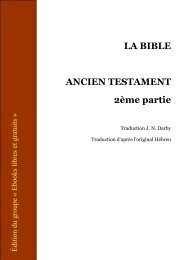 LA BIBLE ANCIEN TESTAMENT 2Ã¨me partie - Terre Nouvelle