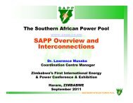 SAPP Overview and I t ti Interconnections - Southern African Power ...