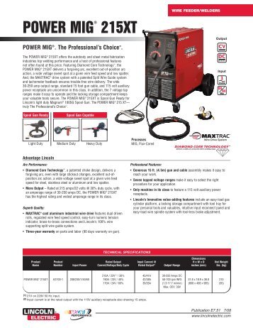 Wire Feeder Welders: Power MIG 215XT