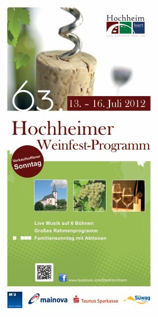 Programm 63 Jahre Hochheimer Weinfest - toubiz 2.0 ...