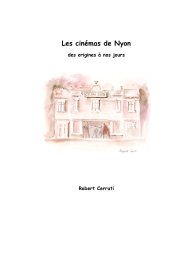 Robert Cerruti, Les cinÃ©mas de Nyon des origines Ã  nos jours