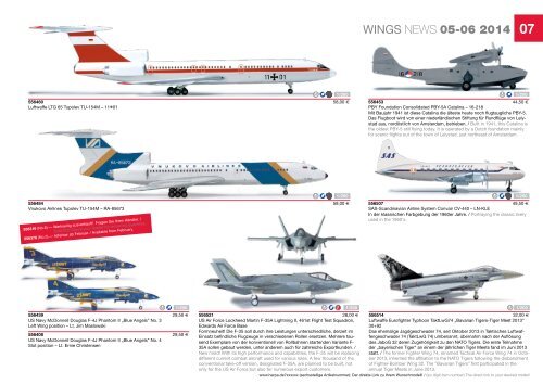 WINGS NEWS 05-06 2014 & CollECtioN 2014 - Herpa