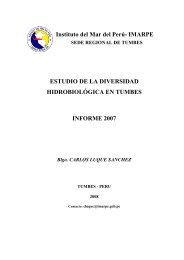 Informe Biodiversidad Tumbes ANUAL 2007 - Imarpe