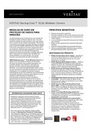 VERITAS Backup Execâ¢ 10 for Windows Servers MEDALHA ... - ITM