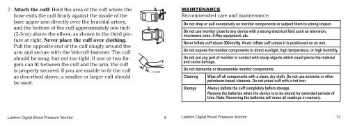 Digital Blood Pressure Monitor User Manual - GF Health Products, Inc.