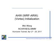 AHW (WRF-ARW): (Vortex) Initialization