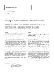 Factorii de risc ai fistulelor anastomotice dupÃ£ chirurgia neoplaziilor ...