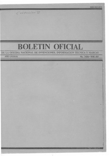 BOLETIN OFICIAL - Oficina Cubana de la Propiedad Industrial