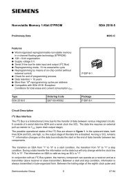 Nonvolatile Memory 1-Kbit E2PROM SDA 2516-5 - Datasheet Catalog