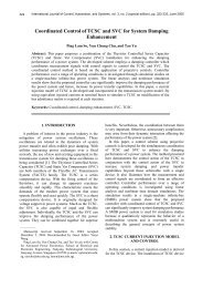 Coordinated Control of TCSC and SVC for System Damping ... - IJCAS