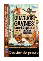 Quatuor GaviniÃ¨s - Musique classique - Villenave d'Ornon