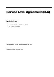 SLA avtale Digital Aksess - Jara - Telenor