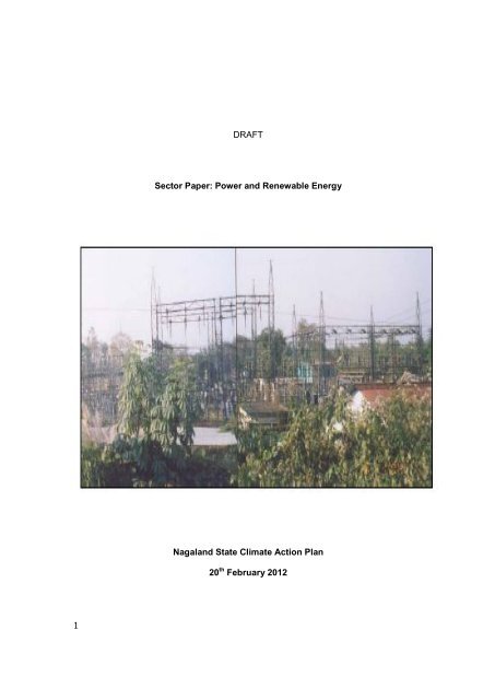 DRAFT Sector Paper: Power and Renewable Energy Nagaland ...