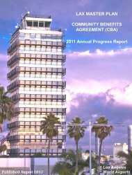 lax master plan community benefits agreement (cba) 2011