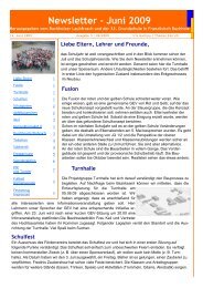Newsletter - Juni 2009 - Jeanne-Barez-Schule